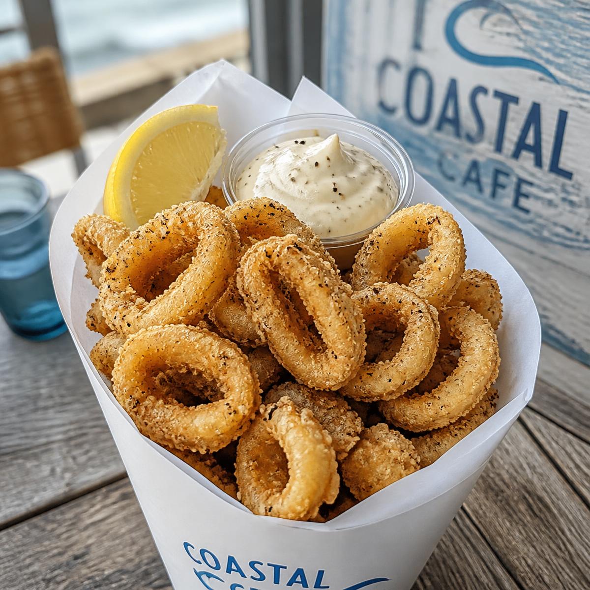Salt and pepper calamari with aioli